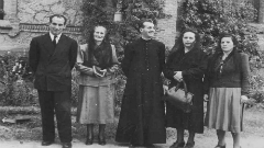 En el seminario con el cura (hacia 1940)